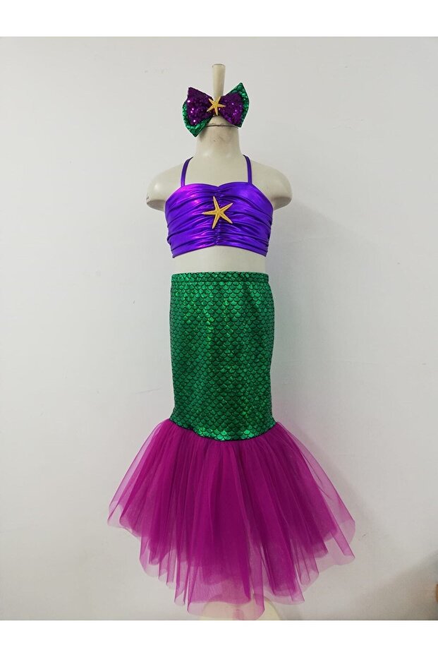 Mermaid Children's Party Costume Purple