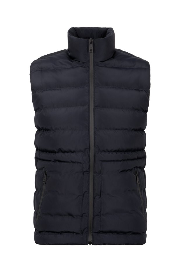 Navy Blue Color Men's Polyester Quilted Inflatable Vest