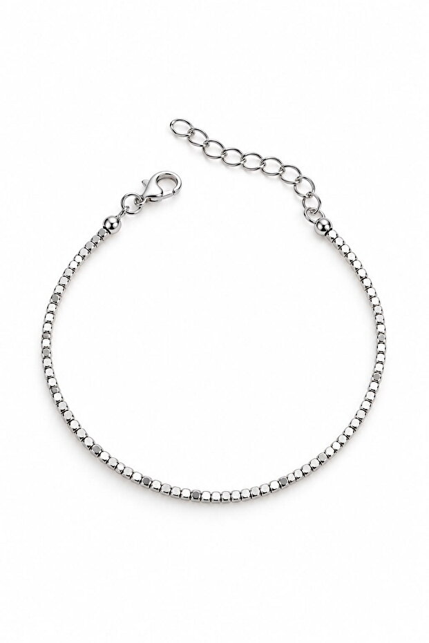 Women's Stone Colored Tiny Square Bracelet