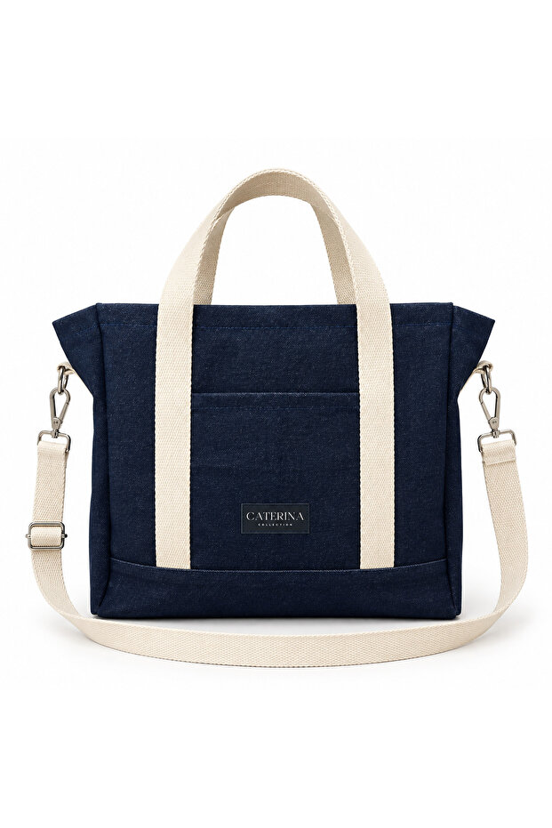 Jeans Navy Blue Hand and Shoulder Bag