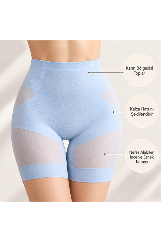 Ece's Ice Silk Seamless High Waist Body Shaping Corset Shorts Women W1007
