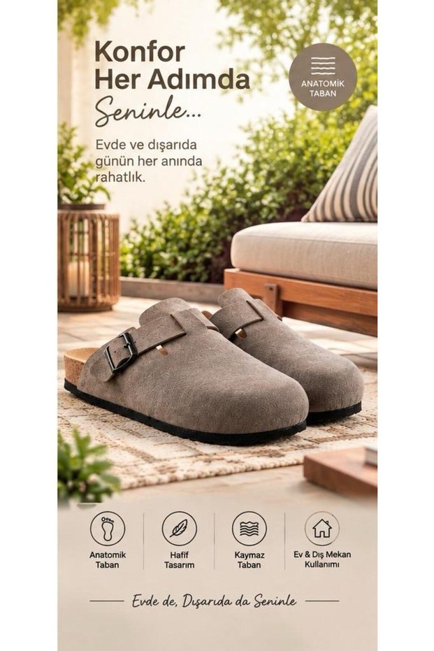 Comfortable Suede Mink Slippers with Closed Front Buckle 7005