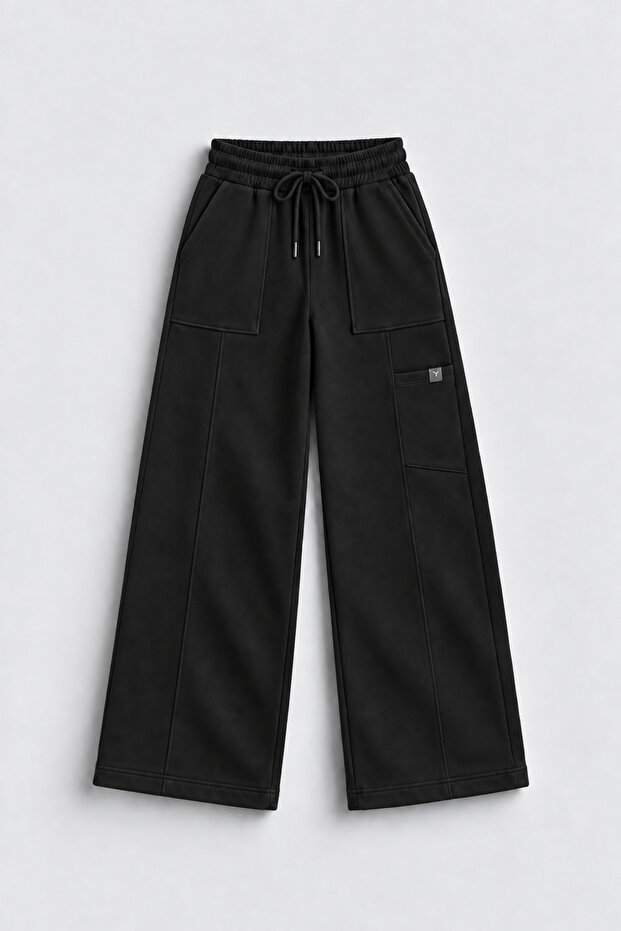 Pocket Detailed.Street Fashion Wide Baggy Cut.Male Child.Comfortable Sweatpants