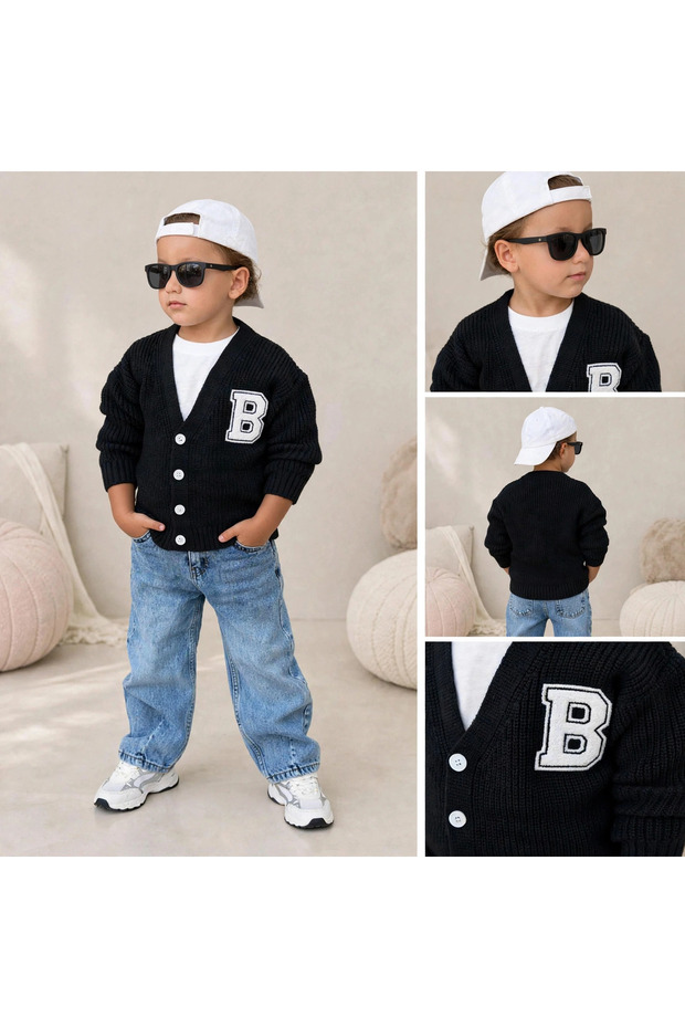Tri̇ko Hirka White Jacket and Jeans Triple Boy's Suit