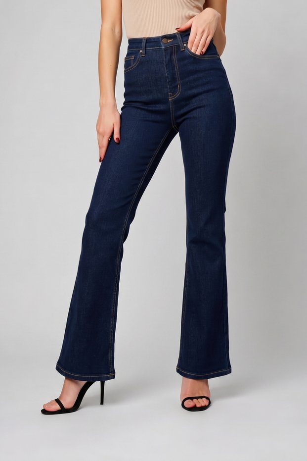 Women's Spanish Flare Jean High Waist Slimming Denim Pants