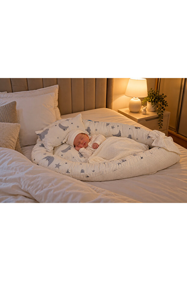 Baby Bedside Bed for Mother & Father 0-3 Months 80 X60 cm with Pillow