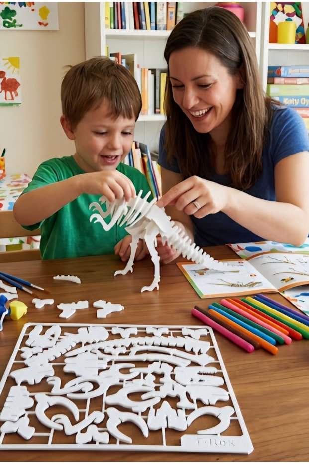Educational Dinosaur Assembly Kit - Trex 3D Puzzle - DIY for Kids