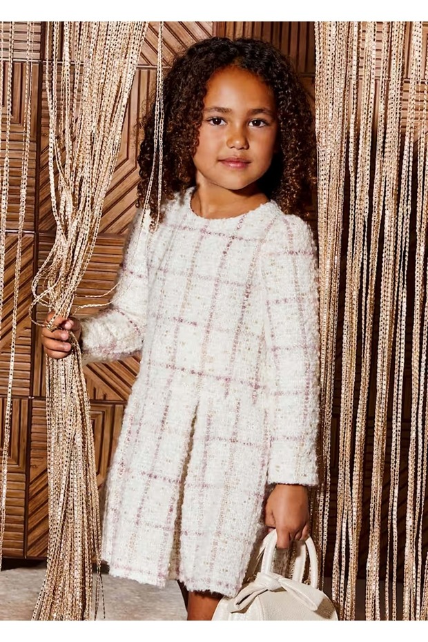 Girl's Winter Dress Cream