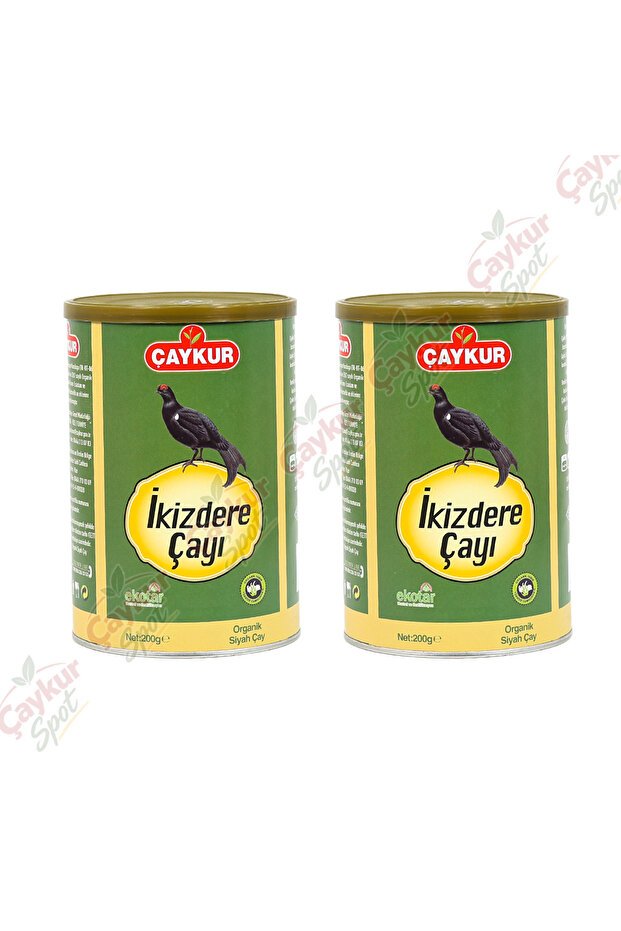 Organic Elekalti İki̇zdere Tea 200 Gr X 2 Pieces Cylinder Box Ekotar Certified Black Bulk Tea
