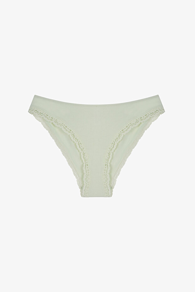 Mint Green Lace Detailed Slip Panties