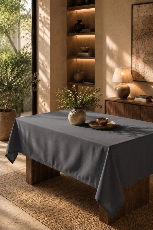 Tablecloth 130 cm X 170 cm Anthracite