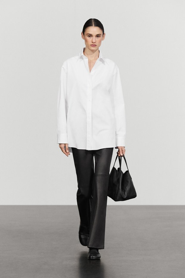 %100 pamuklu poplin oversize gömlek