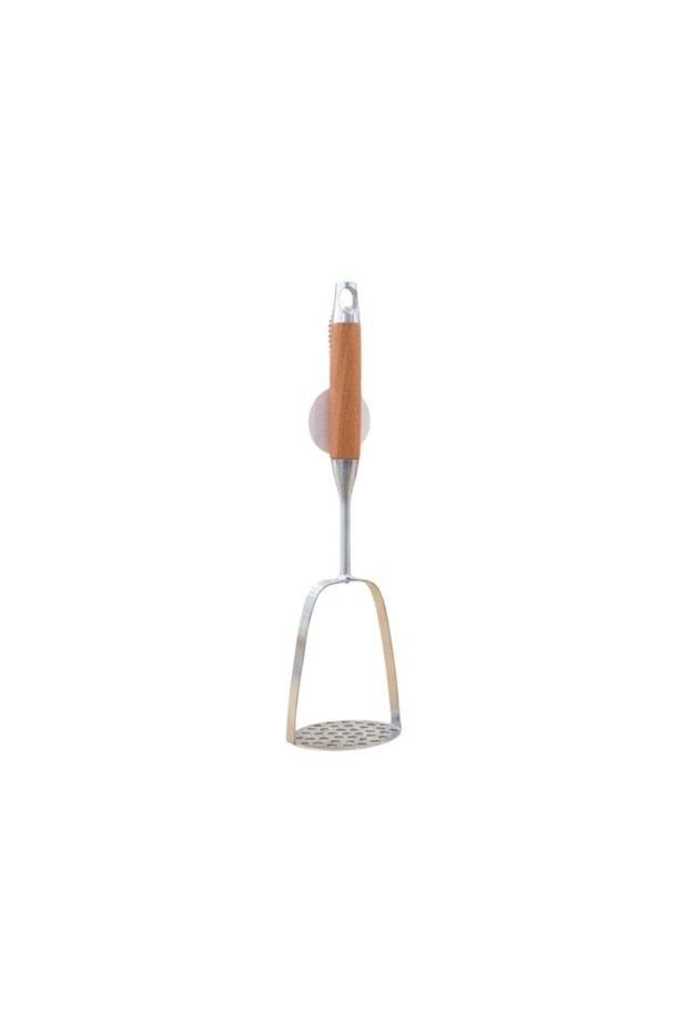 Steel Potato Masher with Wooden Handle