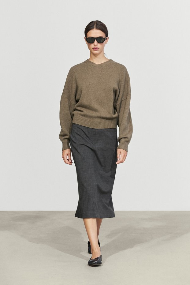 %100 Yün Oversize Triko Kazak
