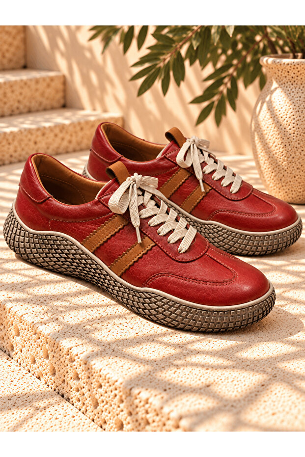 Genuine Leather Women's Casual Sneaker Model Name: Kalı