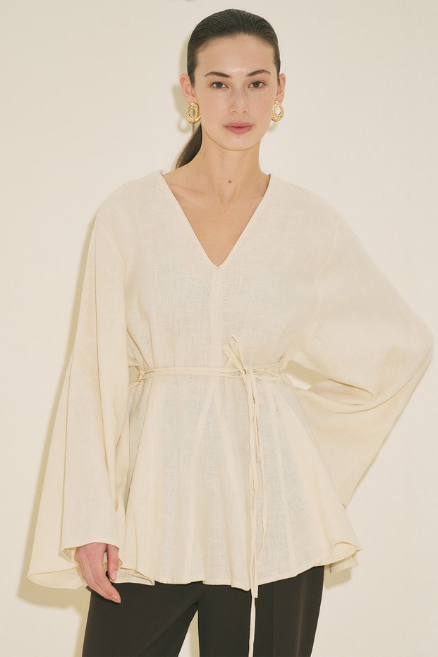 100% Linen Volume Tunic Vanilla