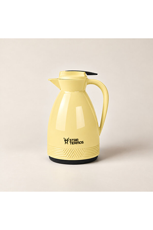 Morepse Series 1 Lt Glass Thermos Yellow | Glass Inner Chamber 12S Hot 24S Cold 48S Ice