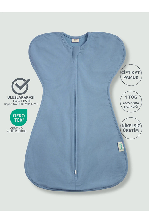 Kelebek Baby Swaddle Sleeping Bag - 1 Tog - Aqua