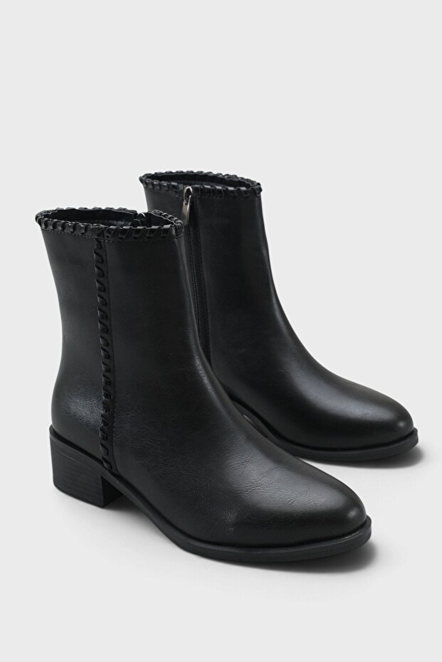 Adi Hand Knitted Mid-Heeled Women's Daily Boots