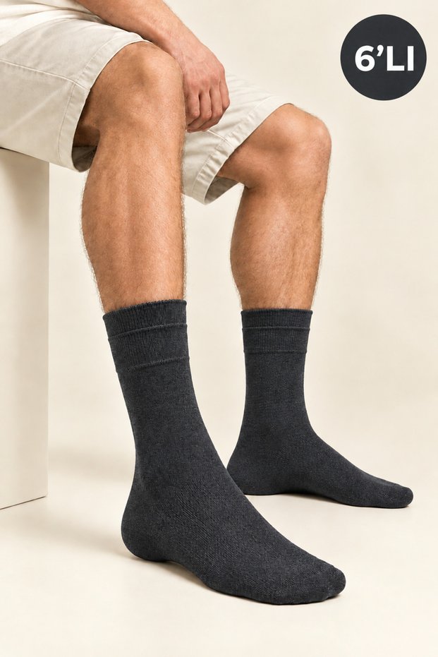Men's 6-Piece Winter Bamboo Socks