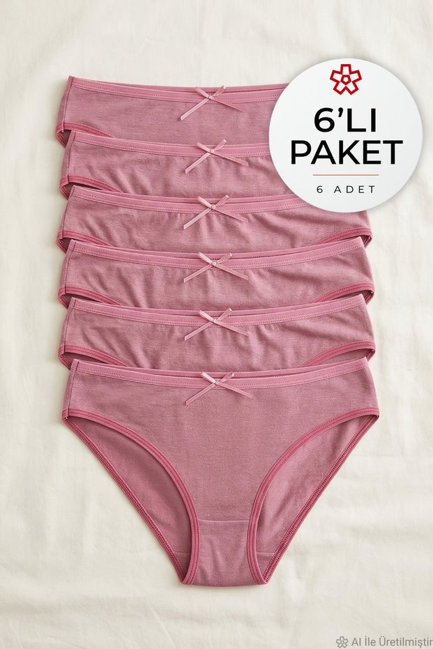 Bamboo Bikini Women's Panties Dusty Rose 6-Pack