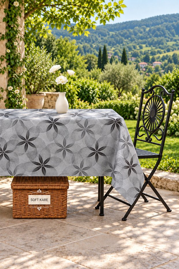 Pvc Fiber Tablecloth – Wipeable, Waterproof, Modern Pattern, for Kitchen and Dining Table