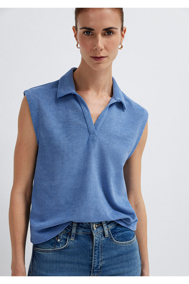 Textured Polo T-Shirt Semi Slim Fit 1613952-70853