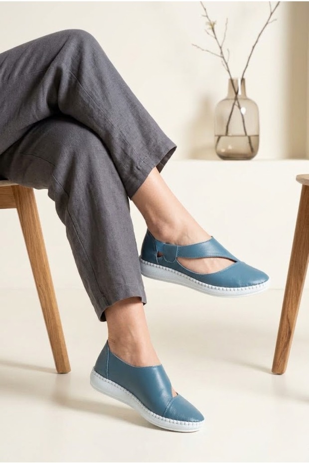 Ballerina Model Genuine Leather Shoes