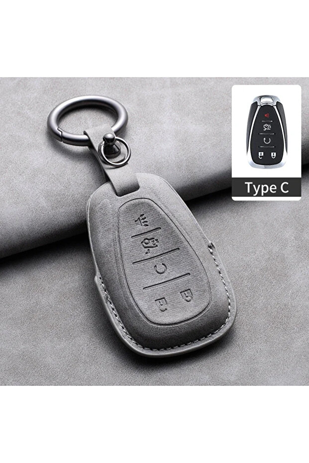 Gray C1 4/5 Buttons Car Remote Key Case Cover for Chevrolet 2017-2022 Chevy Malibu Camaro Cruze Trav