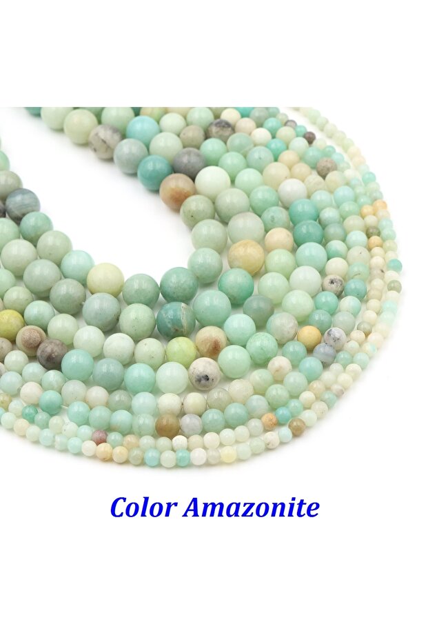 8mm 43 to 45pcs Color Amazonite 2 3 4 6 8 10mm Wholesale Natural Stone Color Amazonite Round Loose S