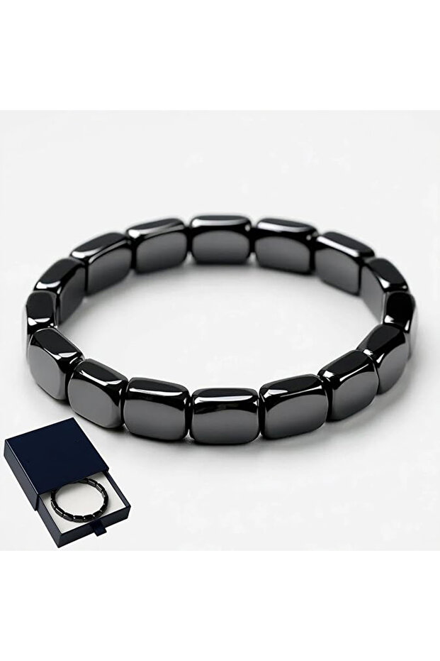 AS SHOWN Hematite Bracelet Men, Reignites Masculine Energy, Natural Hematite Stone Beaded Stretch Br