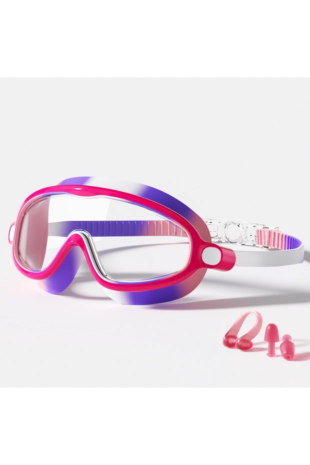 Multi-color Swim Goggles, Waterproof Anti-Fog Anti-UV Wide View Swimming Goggles for Kids 3-14