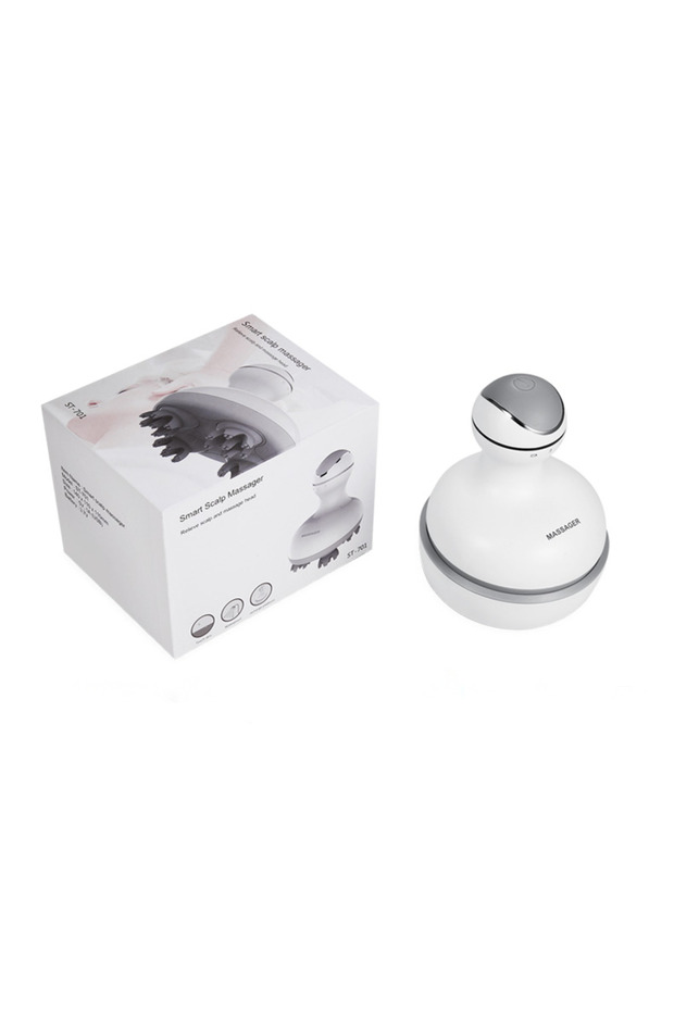 White New Electric Cordless Hair Scalp Massager Handheld Portable Head Scratcher Massager for Hair G
