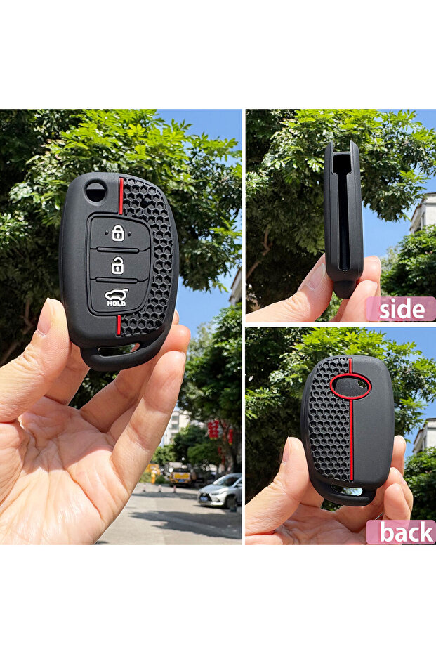 A 3btns 1pc Silicone Key Case For Hyundai Ix35 IX45 IX25 I10 I20 I30 HB20 Sonata Verna Solaris Santa