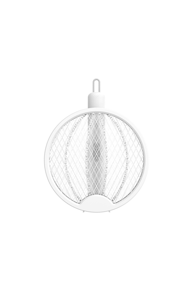 White Foldable Electric Mosquito Swatter 3-in-1 Electric Mosquito Killer Rechargeable Wall-Mounted M