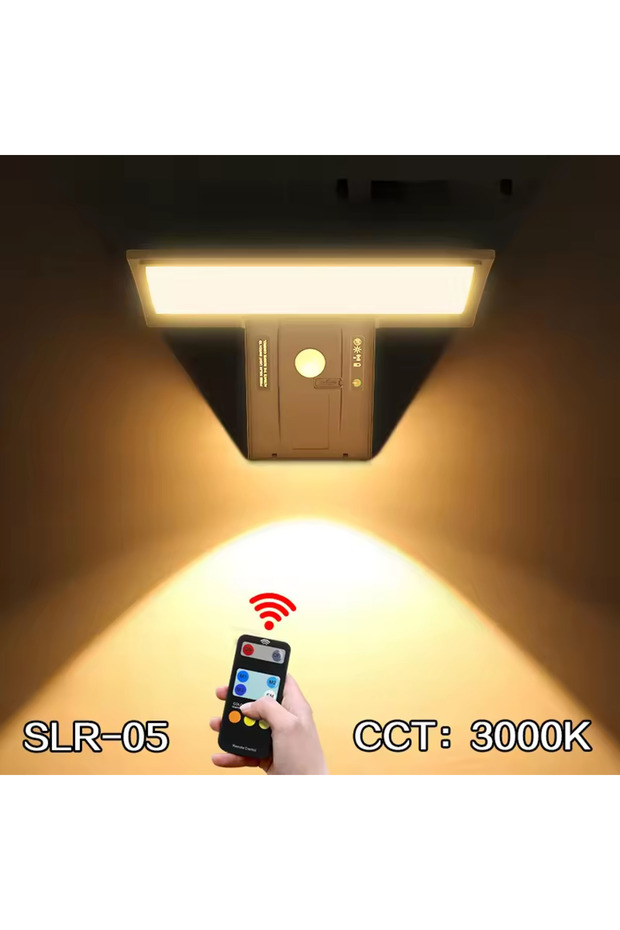 Warm White Solar Outdoor Lights 90LED Motion Sensor with Control 3 Color 4Modes Security Flood Wate