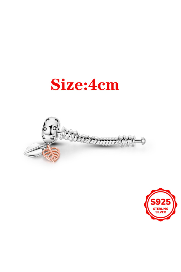ZXB004-4cm Extender 925 Sterling Silver Bracelet Extender Fit Original Charm Beads Bracelets Lengthe