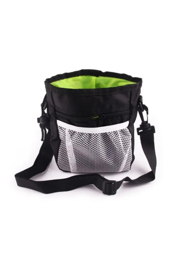black Dog Training Pouch Snack Carrier Outdoor Feeding Waist Bag Portable Foldable Pet Supplies Trea