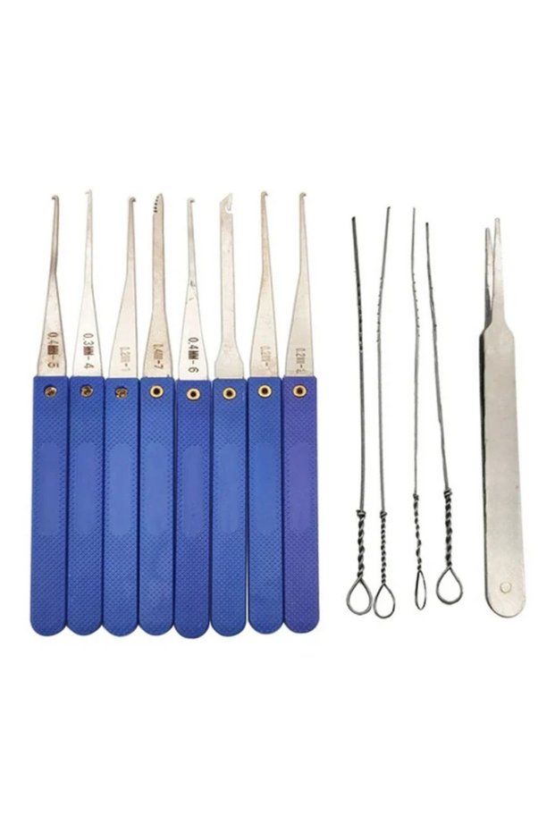13 in 1 Locksmith Extractor Tools Kit Broken Key Remove Tool Set with Tension Wrench Tools for Famil