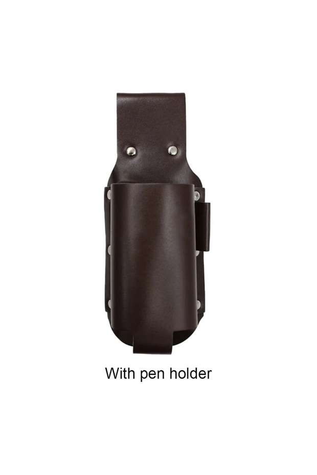 Brown PU Leather Beer Bottle Waist Holster with Pen Holder Portable Beer Belt Bag Waist Hanging Styl