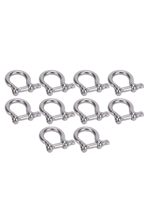 M4 304 Stainless Steel Bow Shape Load Shackle for Camping, Hiking and Other Outdoor Sports M4 M5 M6