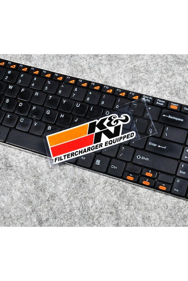 B length 10cm 1PC Air Filter Style Waterproof Vinyl Stickers Red Black Orange Multi Pattern Decals f