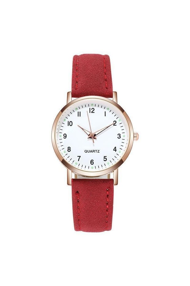 No Red Ladies Diamond-studded Luminous Retro Female Watch Leather Belt Quartz Watch Women Simplicity