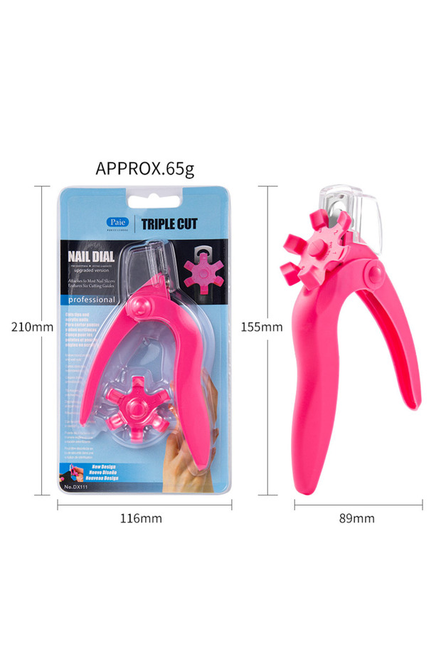 pink Upgraded U Shaped Nail Clipper Acrylic Fake Nail Scissors Nail Tip Edge Cutter Trimmer Manicure