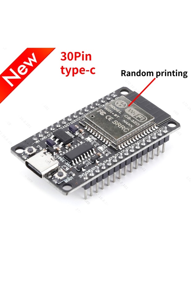 لوحة تطوير ESP32 32D جديدة بـ 30 منفذ من نوع C / وحدة واي فاي وبلوتوث لاسلكية منخفضة الطاقة للغاية