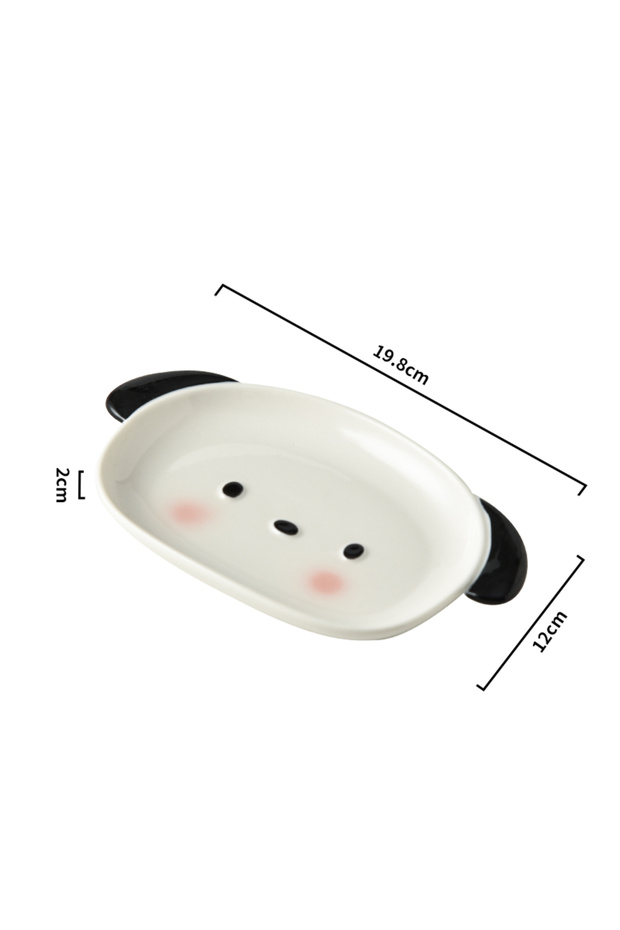 8 inch disc Cute puppy shaped 8-inch sushi plate and 4-inch dipping dish