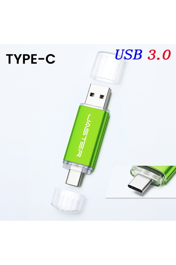 32 GB green TYPE-C USB 3.0 Flash Drives 128GB 32GB 2IN1 Memory Stick 64GB 32GB 16GB Wedding Gift Pen