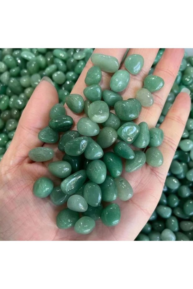 100g 7-9mm 100g/bag Natural Crystal Green Dongling Jade Mineral Specimen Healing Stone Green Quartz