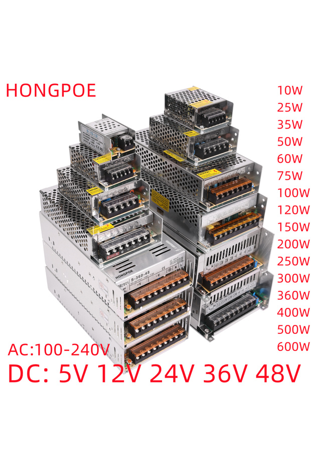 12V 40A 500W DC 5V 12V 24V 36V 48V Switching Power Supply 220V to 5 12 24 36 48 2A 3A 4A 5A 10A 15A