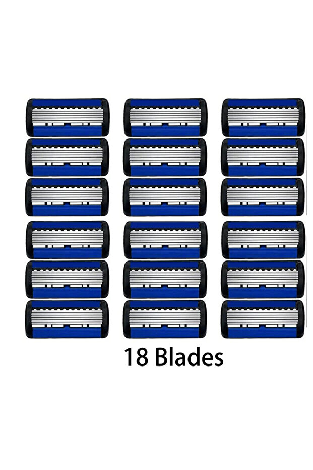 18Blades 6-Layer Razor Head Manual Shaver , Stainless Steel Classic Double Edge Blade Razor Safety S